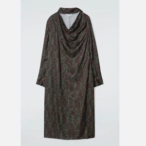 COS Scarf-Detail Printed Midi Dress *Brand New With Tags, Never Worn*